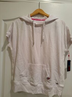 Tommy Hilfiger Sport  Hooded Short-Sleeve Sweatshirt